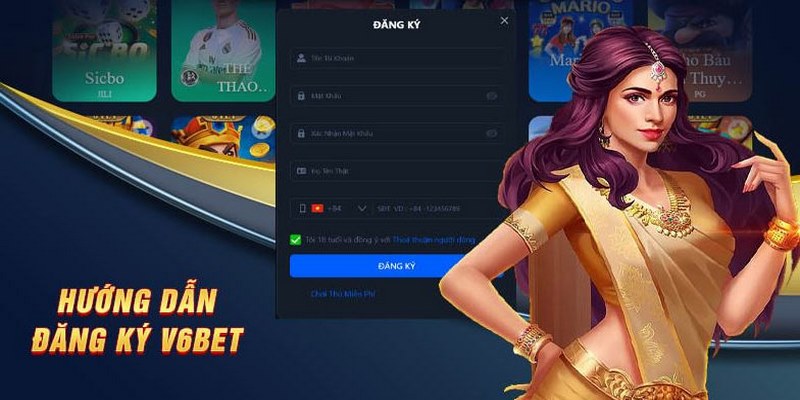 Quy trình đăng ký V6bet rất đơn giản và nhanh chóng